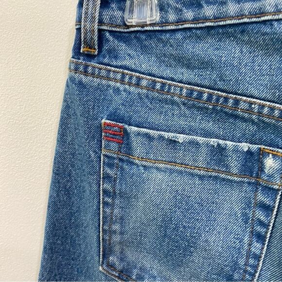 BDG Betty High Rise Distressed Raw Hem Wide Leg Cropped Culotte Jeans Sz 28 - Picture 9 of 10